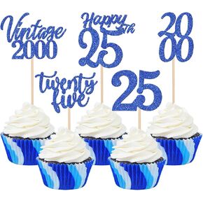 30pcs سعيد 75 عيد ميلاد كب كيك أعلى من 75 عتيقة 1950 كب كيك يختار مرحبا 75 وسبعين من زخارف عيد ميلاد 75 لزواج أعياد الميلاد 75