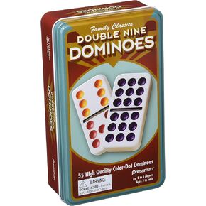 Pressman Dominoes Double 9 in tin
