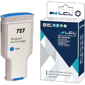 LCL Compatible Ink Cartridge Pigment Replacement for HP 727 XL C1Q12A B3P22A 300ML High Yield DesignJet T920 T930 T1500 T1530 T2500 T2530 Printers (1-Pack Matte Black)
