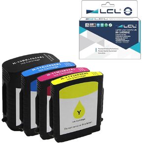 LCL Compatible Ink Cartridge Replacement for HP 10 11 C4844A C4836A C4837A C4838A 1000 1100 1100d 1100dtn 1200 1200d cp1700ps 2000cn 2200se 2000c 2200xi 2200 (4-Pack Black Cyan Magenta Yellow)