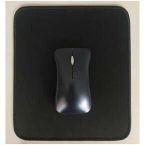 Mouse Pad, Cloth with Non-Slip Natural Rubber Base, Delicate Stitched Edge, Durable Materials, Portable, 8 x 9 in, Black