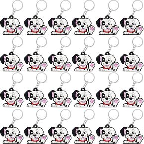 CiciBear 24 Pack Dalmatian Keychains Party Decoration for Guests, Dalmatian Themed Party, Baby Shower, School Party, Kids Birthday