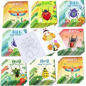 12 Pcs Bug Coloring Books Bugs Party Favors Bulk Mini Coloring Books Bulk for Kids DIY Art Drawing Activity Book Set for Bug Themed Birthday Party Supplies