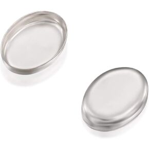 925 Sterling Silver Bezel Cups - 6 Pcs, 5x7mm Round Silver Bezels - DIY Jewelry Supplies - Coin Bezels - Bezels and Cabochons for Jewelry Making - Pendants, Bracelets, and Earrings