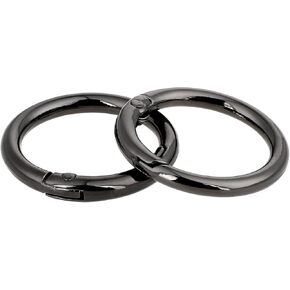 Mozeat Lens 2 Pcs Spring O Ring Clip for Purse Strap 1 Inch Round Snap Clip Key Rings