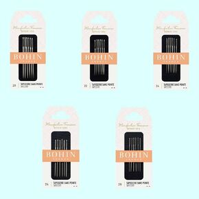 Bohin FBA_008-832 Needles, No.20, Silver 6 Count