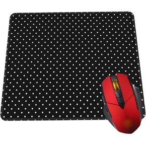 Mouse Pad Black White Polka Dots Mouse Pads for Desk Non-Slip Rubber Base Square Gaming Mousepad Mat for Computer Home Office