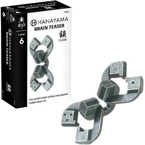BePuzzled | Chain Hanayama Metal Brainteaser Puzzle Mensa Rated Level 6, for Ages 12 and Up
