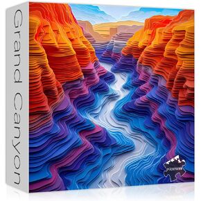 Impossible Landscape Puzzles for Adults 1000 Pieces, Unique Canyon Puzzles Paper Cut Art Puzzle, Difficult Nature Jigsaw Puzzles, Hard Challenging Puzzles Scenery