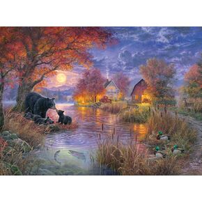 Buffalo Games - Abraham Hunter - Black Bear Farms - 1000 Piece Jigsaw Puzzle for Adults -Challenging Puzzle Perfect for Game Nights - Finished Size is