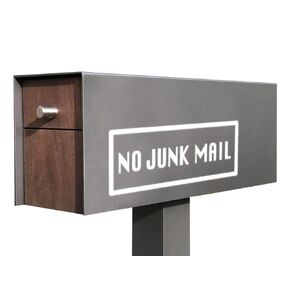 White No JUNK MAIL Vinyl Sticker - 2.5"x6" - Stop Unwanted Mail with Stylish Weatherproof Home Sign - Easy Application - Eco-Friendly Door Decal
