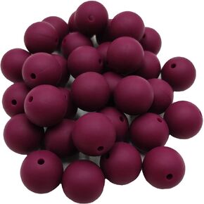 YNGMEANS 50pcs Round Silicone Beads 12mm for Keychain Making Silicone Pearl Spacer Beads Accessory Kit for DIY Pens Handmade Mom Lanyards Jewelry Craft