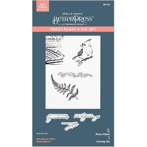 Spellbinders Woodland Tales Impressions Better Press Plate, Metal