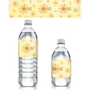 First Trip Around The Sun 1st Birthday Party Water Bottle Labels, One Under The Sun Water Bottle Stickers - 24 Stickers