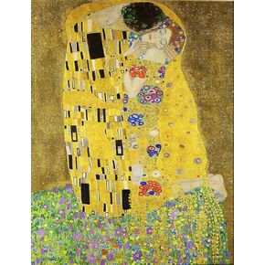 The Kiss,14 Count Counted Cross Stitch Kits,Cotton Thread, 150x200 Stitch,26x36cm, Cotton Classical Oil Painting Counted Cross Stitch Kits
