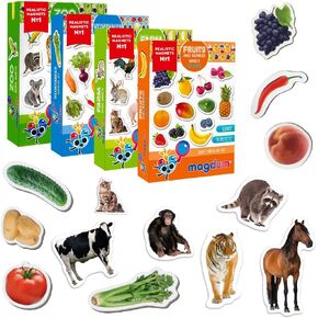 16 x Children's Photo Farm Magnets – Magnetic Animals – Children's Magnetic Games – Children's Fridge Magnet – Children's Magnetic Game – Magnetic Animals – Magnetic Children's Magnet – Animal