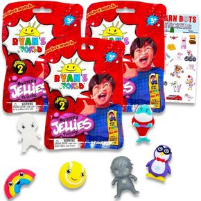 Ryan's World Blind Bags Party Favors 3 Pack - Bundle with 3 Ryan's World Mystery Figurines Plus Stickers for Kids | Ryan's World Figure Set