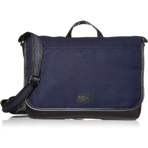 Ben Sherman Cotton Canvas Flapover 15 "كمبيوتر محمول وأجهزة الكمبيوتر اللوحي النحيف مجموعة رسول غير رسمية ، البحرية in Kuwait