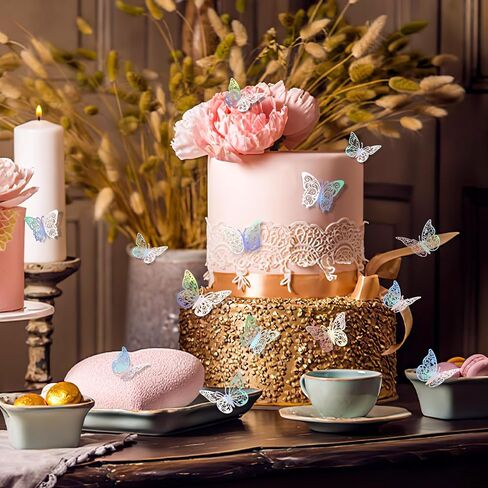 72 Pcs Butterfly Decorations, 3 Sizes 3 Styles, Wall Decor, Butterfly Party Birthday Decorations, Butterflies for Crafts, Cake Decorating, Wall Stickers Room Decor, Lavender in Kuwait
