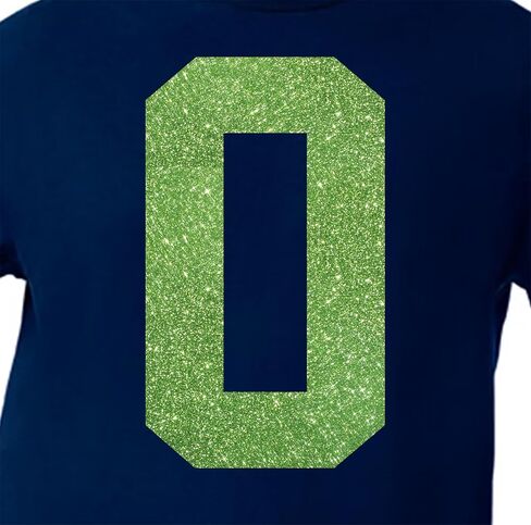 8 "Blue & Green Shades Glitter Gersey Number for Sports Therts ، قمصان ، كرة قدم ، بيسبول ، كرة سلة. in Saudi Arabia
