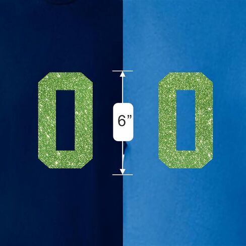 8 "Blue & Green Shades Glitter Gersey Number for Sports Therts ، قمصان ، كرة قدم ، بيسبول ، كرة سلة. in Saudi Arabia
