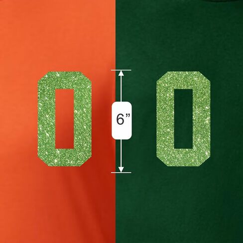 8 "Blue & Green Shades Glitter Gersey Number for Sports Therts ، قمصان ، كرة قدم ، بيسبول ، كرة سلة. in Saudi Arabia