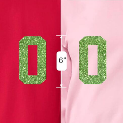8 "Blue & Green Shades Glitter Gersey Number for Sports Therts ، قمصان ، كرة قدم ، بيسبول ، كرة سلة. in Saudi Arabia