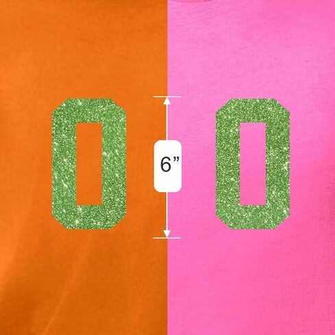 8 "Blue & Green Shades Glitter Gersey Number for Sports Therts ، قمصان ، كرة قدم ، بيسبول ، كرة سلة. in Saudi Arabia