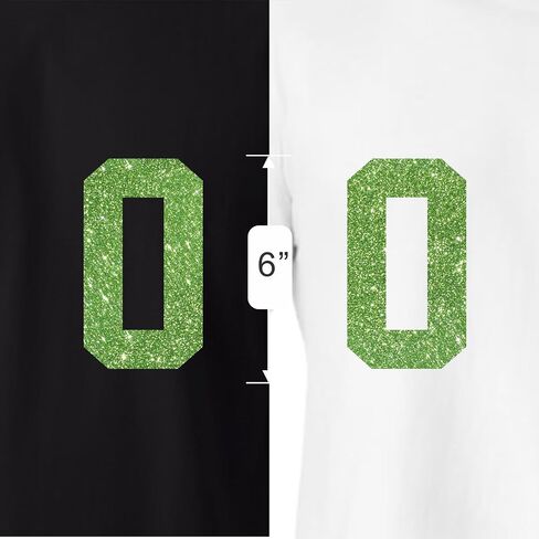 8 "Blue & Green Shades Glitter Gersey Number for Sports Therts ، قمصان ، كرة قدم ، بيسبول ، كرة سلة. in Saudi Arabia