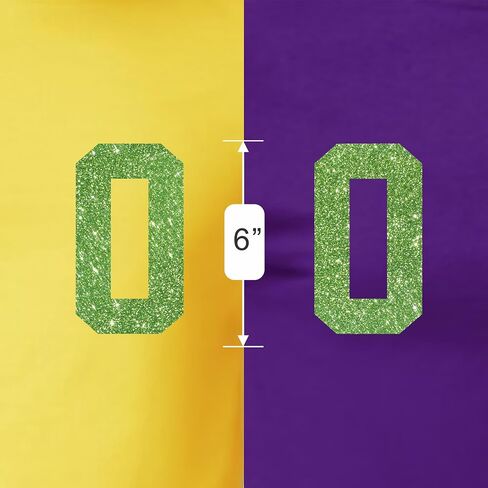 8 "Blue & Green Shades Glitter Gersey Number for Sports Therts ، قمصان ، كرة قدم ، بيسبول ، كرة سلة. in Saudi Arabia