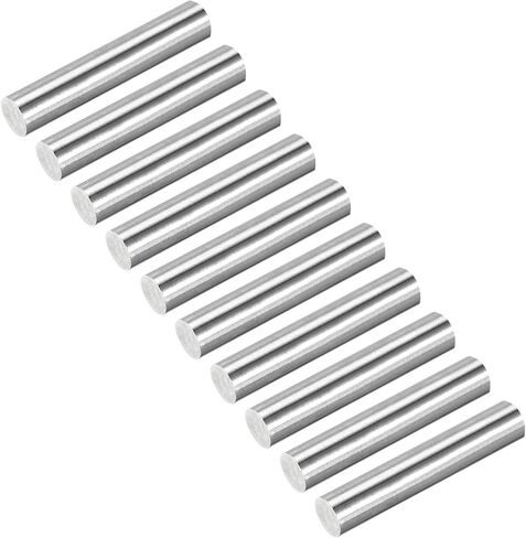 10 قطع من Uxcell 304 قضبان من الفولاذ المقاوم للصدأ، 1.2 مم × 305 مم عمود معدني صلب مستدير قضيب مخرطة لنموذج الطائرة والسيارات والسفن DIY الحرفية المعدنية in Kuwait