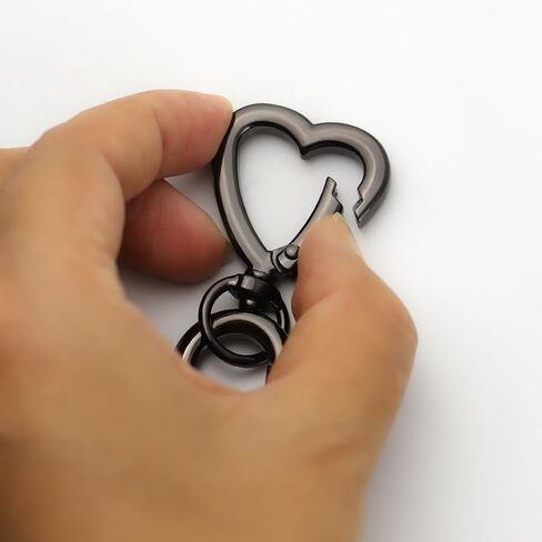 2 sets Metal Heart Swivel Spring Clasps Carabiner Buckle Key Chain Hook for Handbag DIY Bags Key Rings and Craft Making in Kuwait