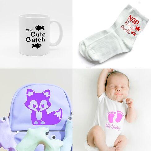 30 Pcs Baby Shower Stencils for Onesie Decorating Kit-Reusable 5 Inch Cute Phrase and Small Animal Kids Stencils for Painting on Boys Girls Bibs Shirt Bodysuit Baby Clothes in Saudi Arabia