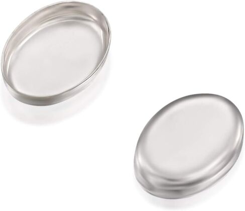 925 Sterling Silver Bezel Cups - 6 Pcs, 5x7mm Round Silver Bezels - DIY Jewelry Supplies - Coin Bezels - Bezels and Cabochons for Jewelry Making - Pendants, Bracelets, and Earrings in Saudi Arabia
