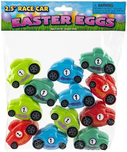 بيض عيد الفصح من شركة Dreidel Company Car Plastic Eggs ، بيض عيد الفصح القابل للملء ، مثالي لمطاردة بيض عيد الفصح ، بيض مفاجأة ، مطاردة عيد الفصح ، تفضل الحفل 2.5 "(12 حزمة) in Kuwait
