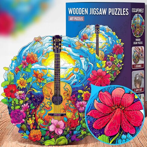 ESC WELT Wooden Eye Puzzle 300 Pieces - Captivating Mind Entertainment for Teens and Adults - Fun and Environmentally Friendly Toy - Challenging Jigsaw Game - Wooden Puzzle in Kuwait
