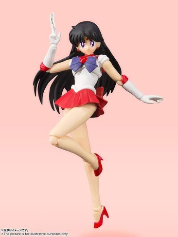 TAMASHII NATIONS S.H. Figuarts Sailor Moon Sailor Mars Animation Color Edition (Resale Version), Approx. 5.5 inches (140 mm), PVC & ABS Pre-Painted Action Figure in Saudi Arabia