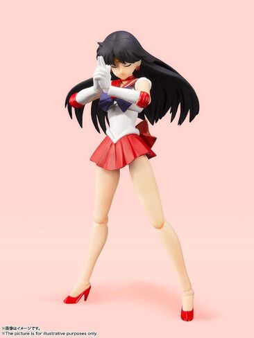 TAMASHII NATIONS S.H. Figuarts Sailor Moon Sailor Mars Animation Color Edition (Resale Version), Approx. 5.5 inches (140 mm), PVC & ABS Pre-Painted Action Figure in Saudi Arabia