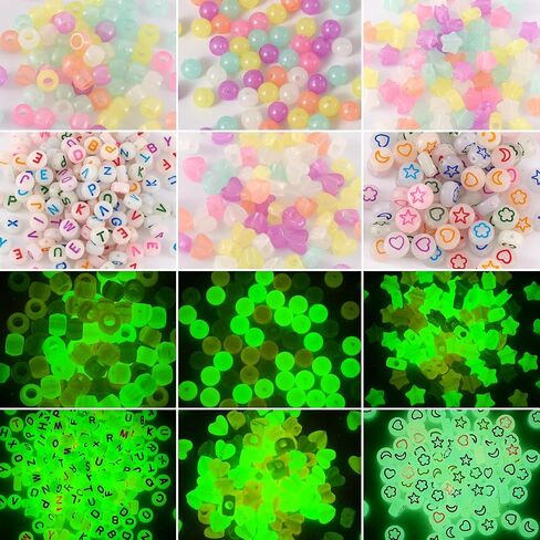 50Pcs Mini Resin Duck Beads Luminous Large Hole Beads Glow in Dark Duck Beads Lovely Duck Animal European Loose Bead for Bracelet Necklace Jewelry Making in Kuwait