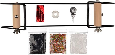 Beadsmith Metal Bead Loom Kit | Includes Thread, Needles, 18-Gram Glass Beads, & Wire Loop Needle Threader | Bracelets, Necklaces, Belts, & More! in Kuwait
