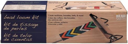 Beadsmith Metal Bead Loom Kit | Includes Thread, Needles, 18-Gram Glass Beads, & Wire Loop Needle Threader | Bracelets, Necklaces, Belts, & More! in Kuwait