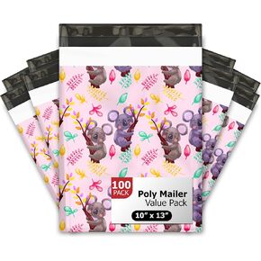10x13 (100) Koala Designer Poly Mailers Shipping Envelopes Premium Printed Bags
