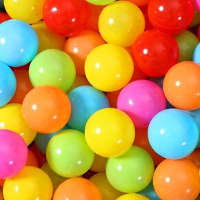 كرات للحفرة الكرة ، 100 pcs 2.2 بوصة كرات بلاستيكية ناعمة لليار ، كرات الكرة الدهنية كرات BPA الفثالات الحرة طفل لعبة طفل طفل مع 3 لون وردي أبيض وواضح