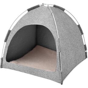 Cat Tent, Cat Houses for Indoor Cats, Quick Assembly and Disassembly, Portable Pet Tent, for Cats, Small Dogs and Other Small Animals (Light Gray)