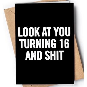 Funny 21st Birthday Card for men or women with envelope | Joke card for someone who is turning 21 years old | Original and unique present idea for son, daughter.