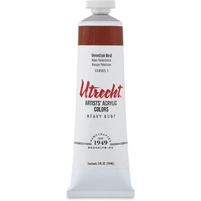 Utrecht Artists' Acrylic Paint - Venetian Red, 2 oz tube