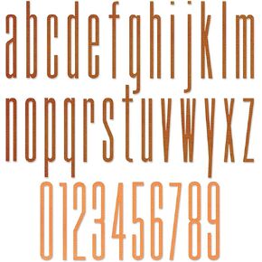 Briartw 36pcs/Set Cutting Dies,(5.5cm)2 Inch High Lowercase Letters Alphabet Number Metal Stencil for Cards Making,DIY Scrapbook,Handmade Invitation Card Postcard,Release Stress,Embossing Crafts Tool