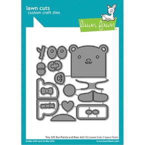 Lawn Fawn LF3614 Tiny Gift Box Panda and Bear Add-On Stand-Alone Die