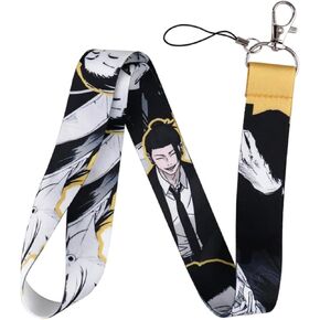 Pinstant Suguru Geto Satoru Gojo Jujutsu Kaisen Anime Manga 17.7" Neck Lanyard Keychain Holder ID Badge Mobile Phone Pin Strap