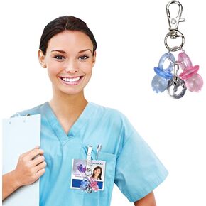 2 Pack L&D NICU Postpartum Badge Reel Charm NICU Charm RN Badge Buddy Cute Badge Charm for Labor and Delivery Nurse